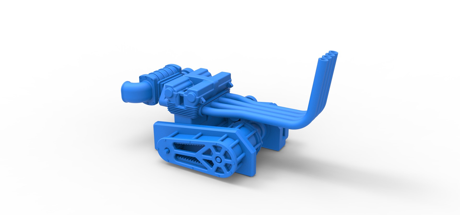 Diecast Engine Of Top Fuel Dragster Motorcycle Scale 1 To 25 3D Model ...