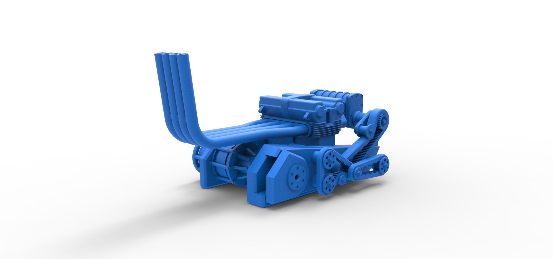 Diecast Engine Of Top Fuel Dragster Motorcycle Scale 1 To 25 3D Model ...