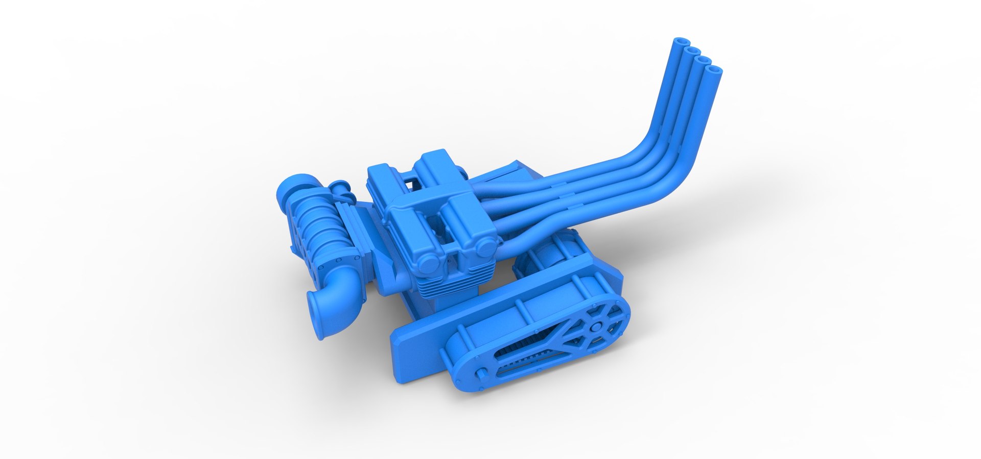 Diecast Engine Of Top Fuel Dragster Motorcycle Scale 1 To 25 3D Model ...
