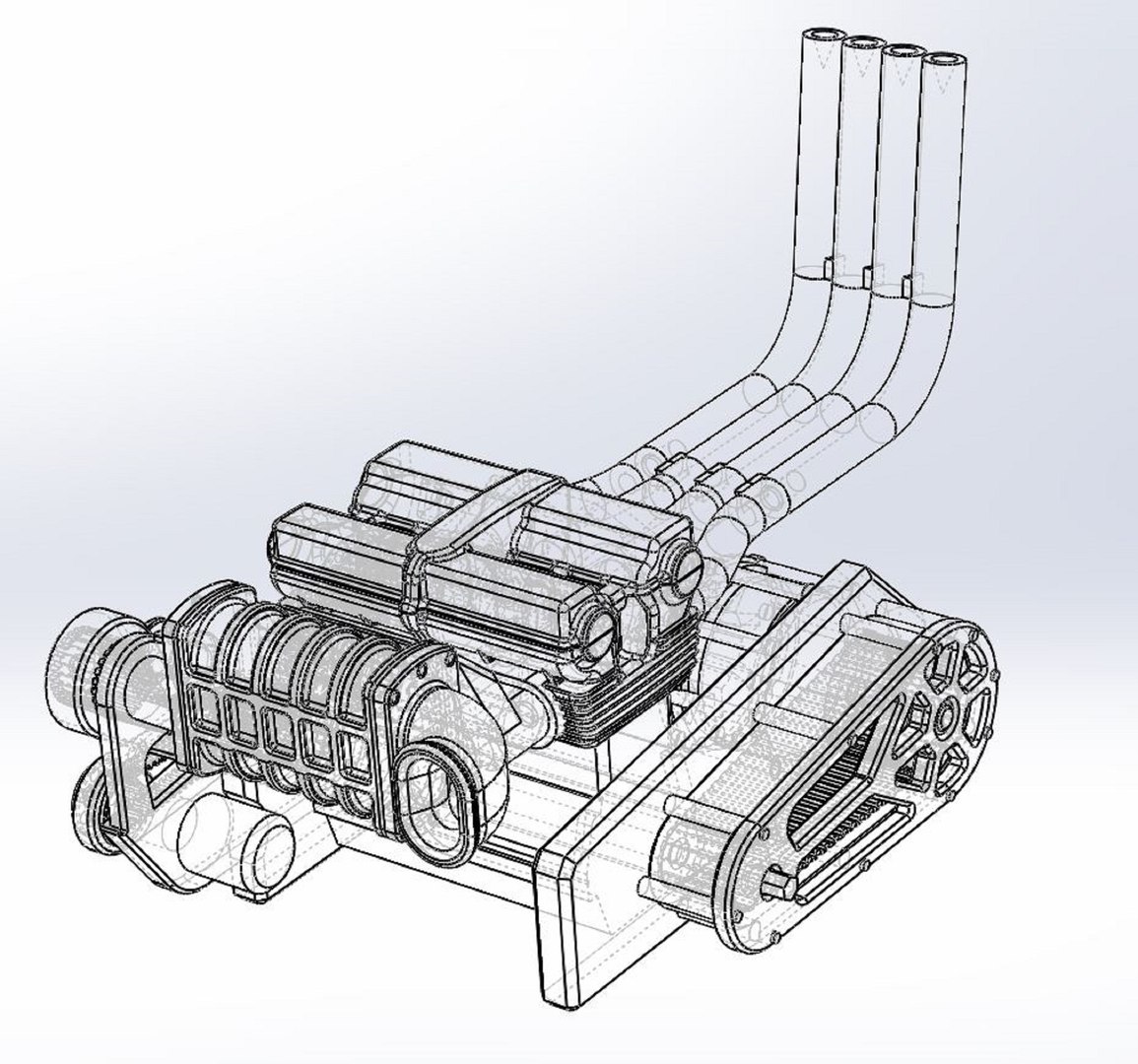 Diecast Engine Of Top Fuel Dragster Motorcycle Scale 1 To 25 3D Model ...