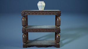 Renaissance cupboard PBR 3D model