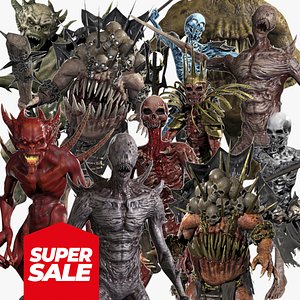 3D Monsters Mega Pack model