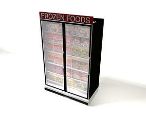 3d grocery store freezer model