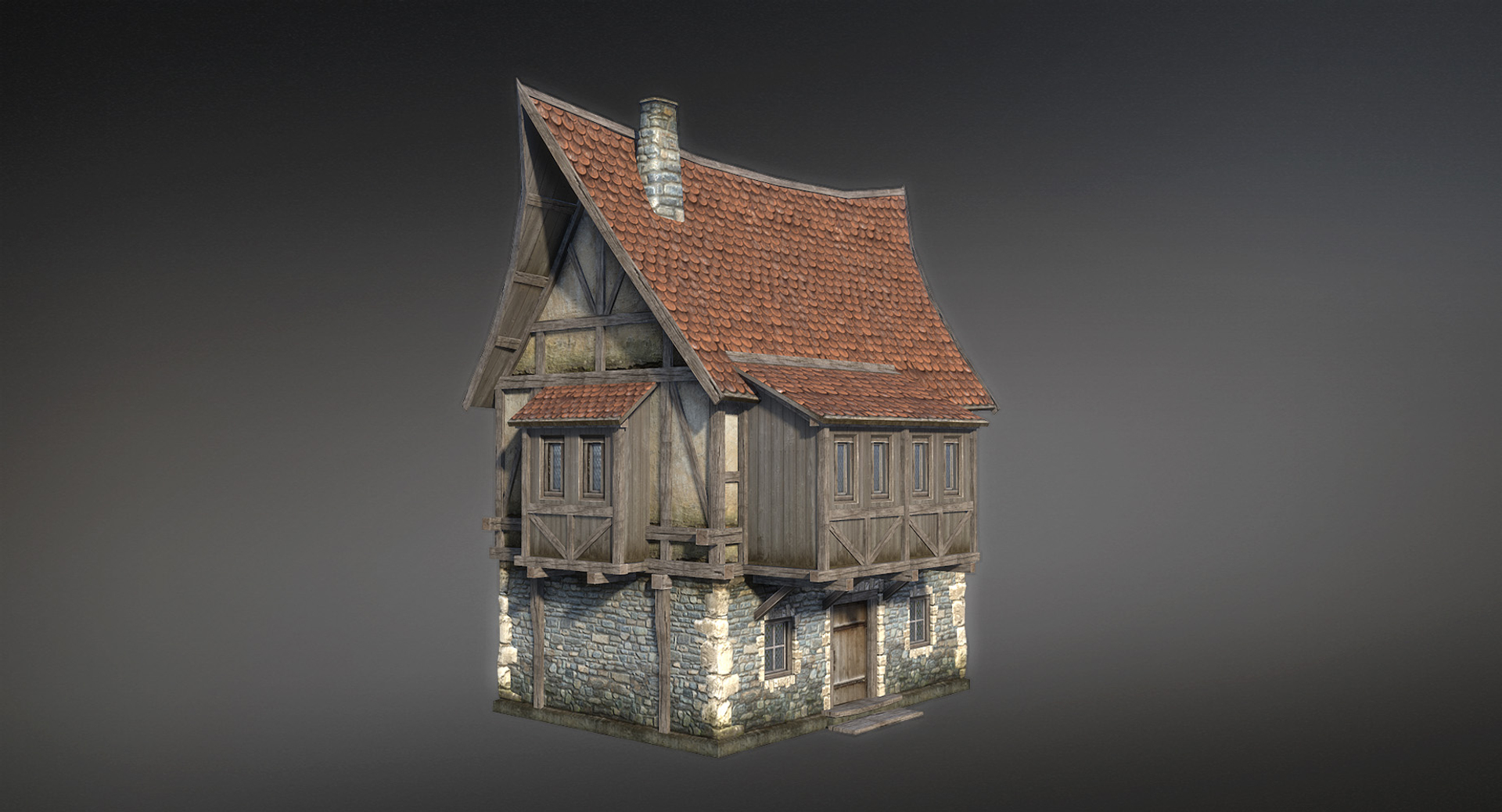 Medieval Fantasy House 3d 3ds