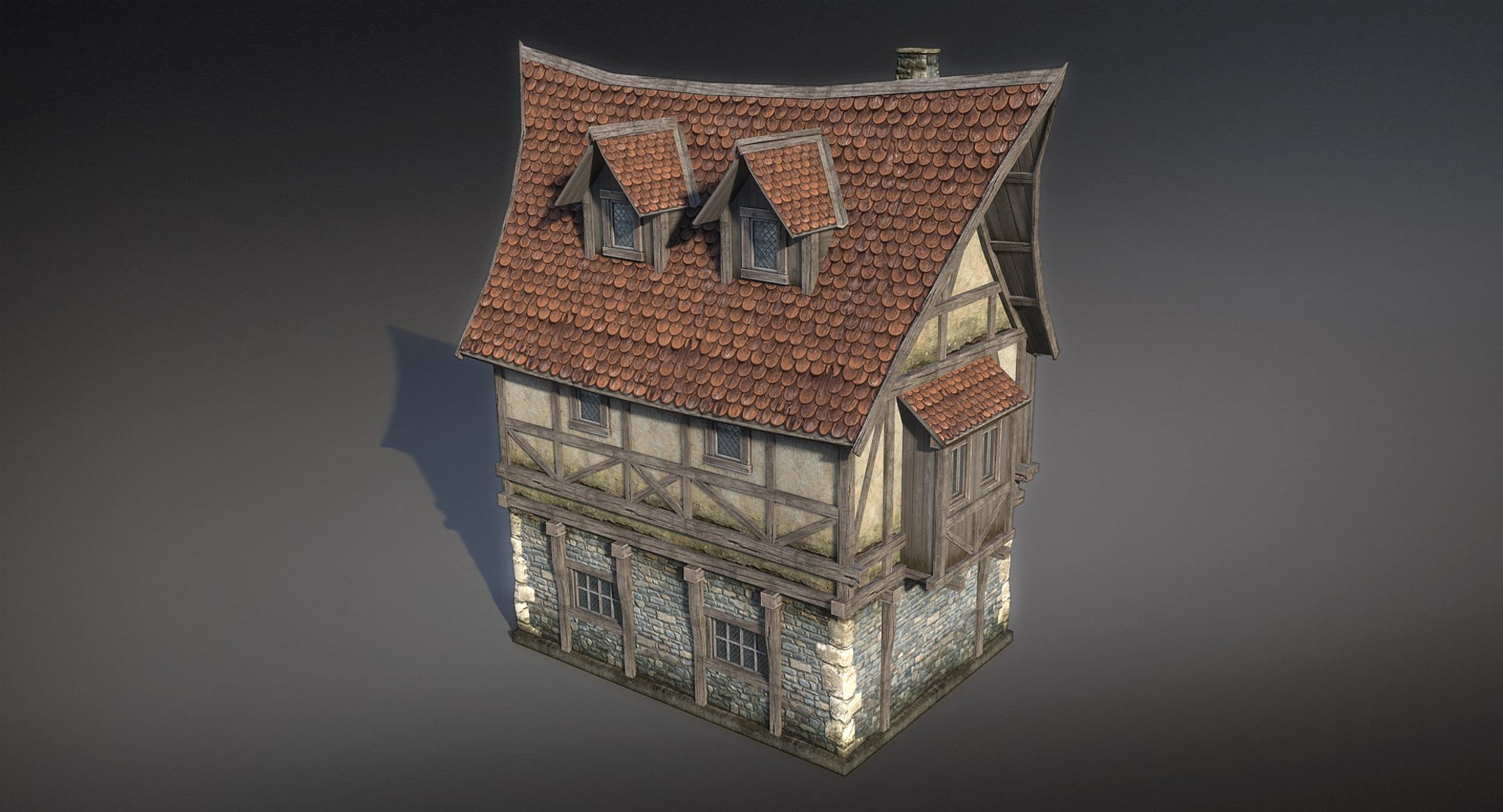 Medieval Fantasy House 3d 3ds