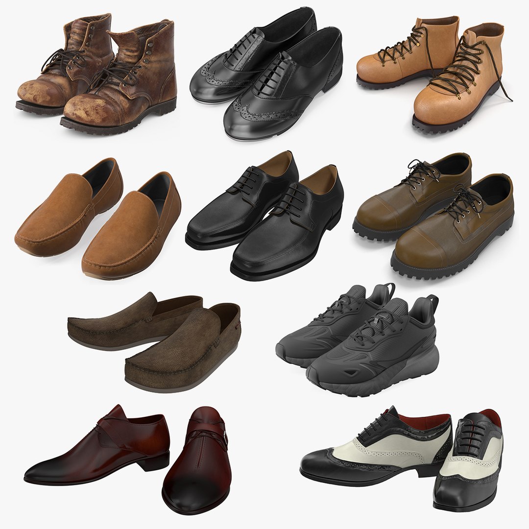 Man Shoes Collection 11 3D model preview