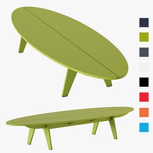 Bolinas Surfboard Coffee Table 3D