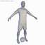 Jogador de futebol 3D 4K equipado