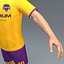 Jogador de futebol 3D 4K equipado