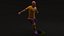 Jogador de futebol 3D 4K equipado