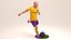 Jogador de futebol 3D 4K equipado