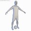 Jogador de futebol 3D 4K equipado