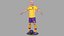 Jogador de futebol 3D 4K equipado