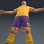Jogador de futebol 3D 4K equipado