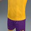 Jogador de futebol 3D 4K equipado