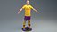 Jogador de futebol 3D 4K equipado