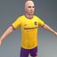 Jogador de futebol 3D 4K equipado
