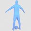 Jogador de futebol 3D 4K equipado