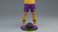 Jogador de futebol 3D 4K equipado
