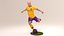 Jogador de futebol 3D 4K equipado