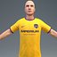 Jogador de futebol 3D 4K equipado
