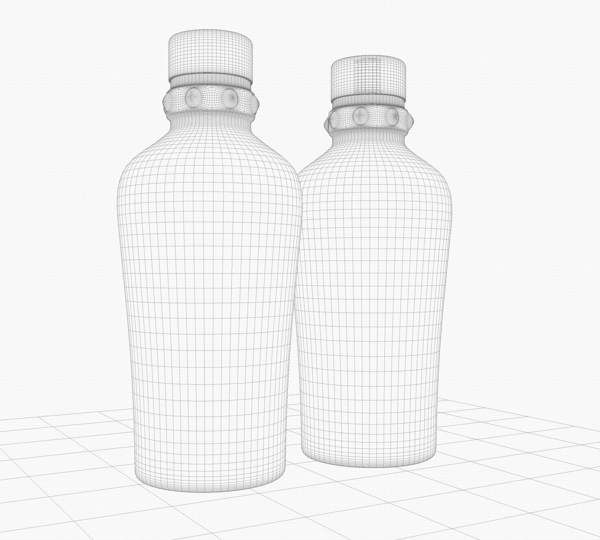 3D Model Bulldog London Gin Bottles TurboSquid 2132657