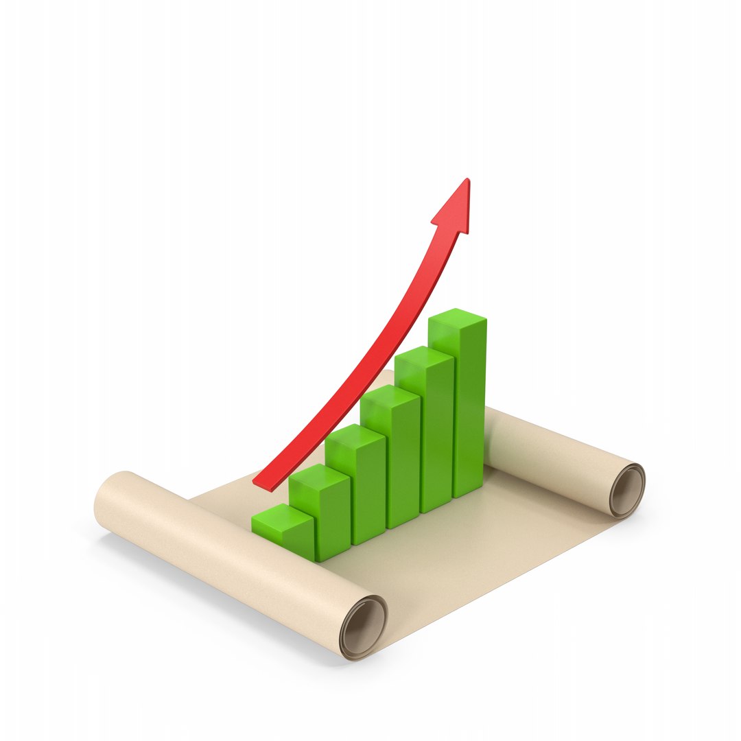 3d Rising Graph Model Turbosquid 2245359 2988