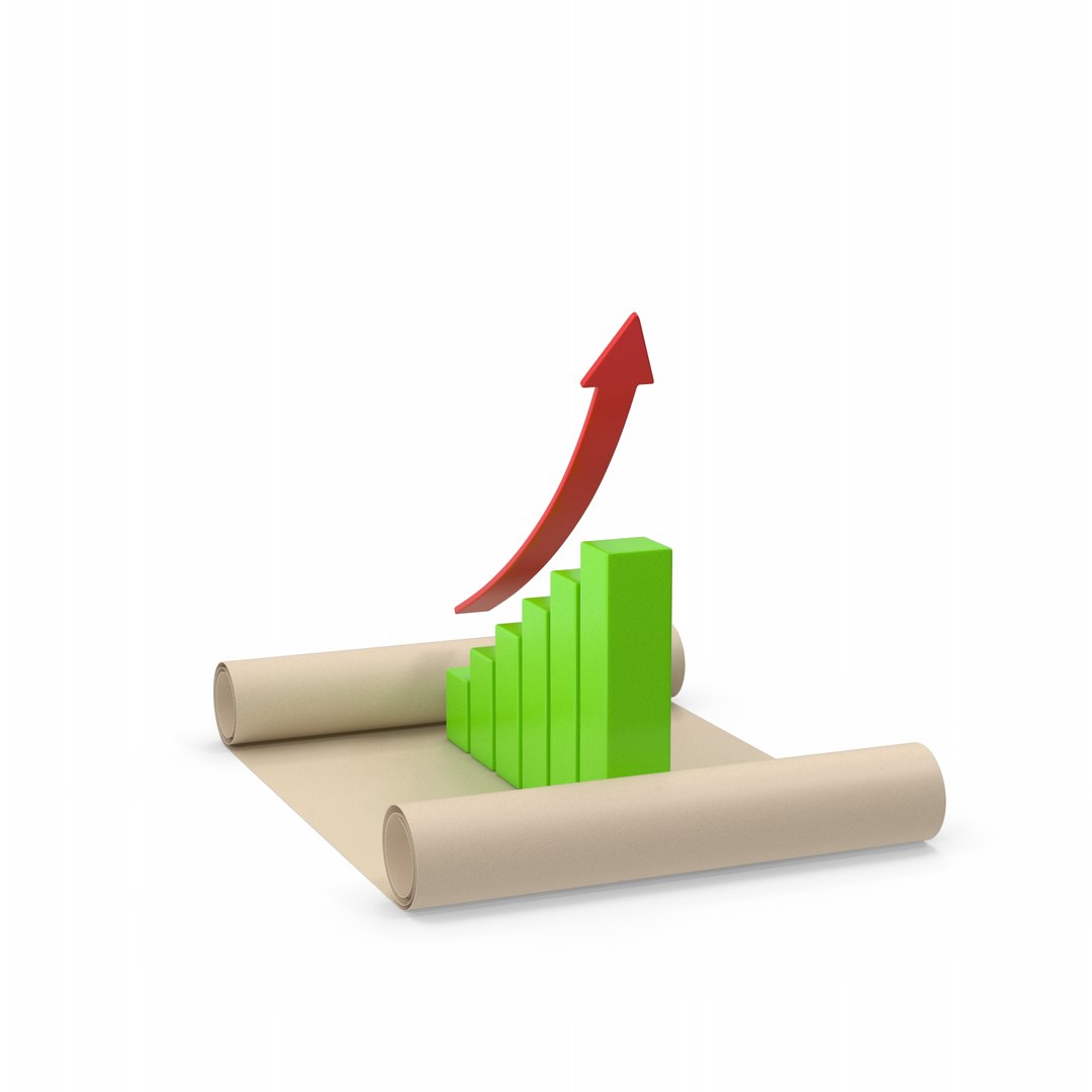 3D Rising Graph Model - TurboSquid 2245359