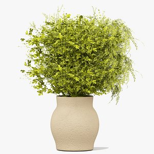 3D model plant placed in an elegant vase