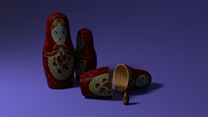 3D model toy matryoshka