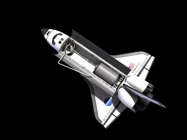 3d space shuttle spacecraft model