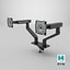 Dual Monitor Arm 3D model