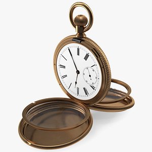Vintage Brass Pocket Watch Open