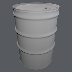 3ds max 55-gallon drum barrel