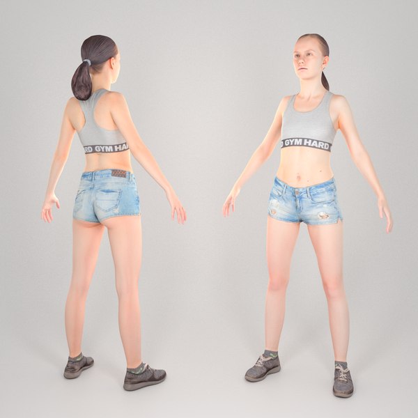 3D model animation ready woman