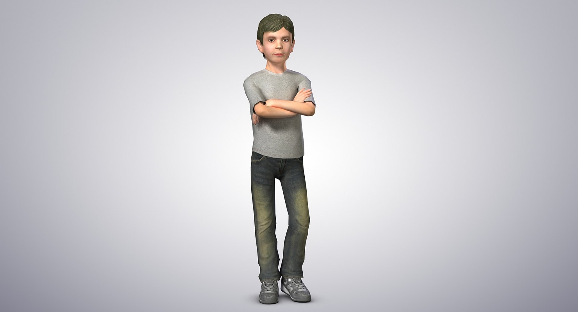 boy character rig 3d max