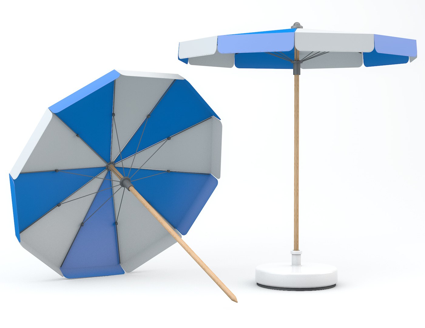 3D parasol beach model - TurboSquid 1306317