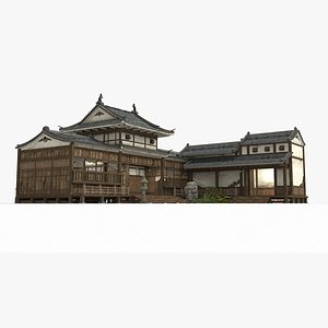 3D model Courtyard houses in ancient Asian Architecture