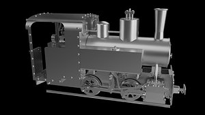 3D Steam-Turbine Engine  Decauville model