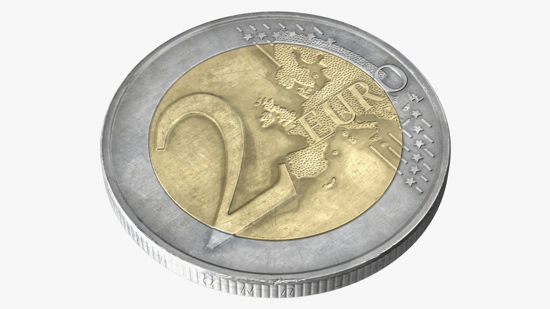 2 Euro Coins Collection 3D model preview