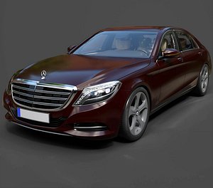 Mercedes S-Class W222 Long Wheelbase Executive Saloon - Detailed 3D Asset