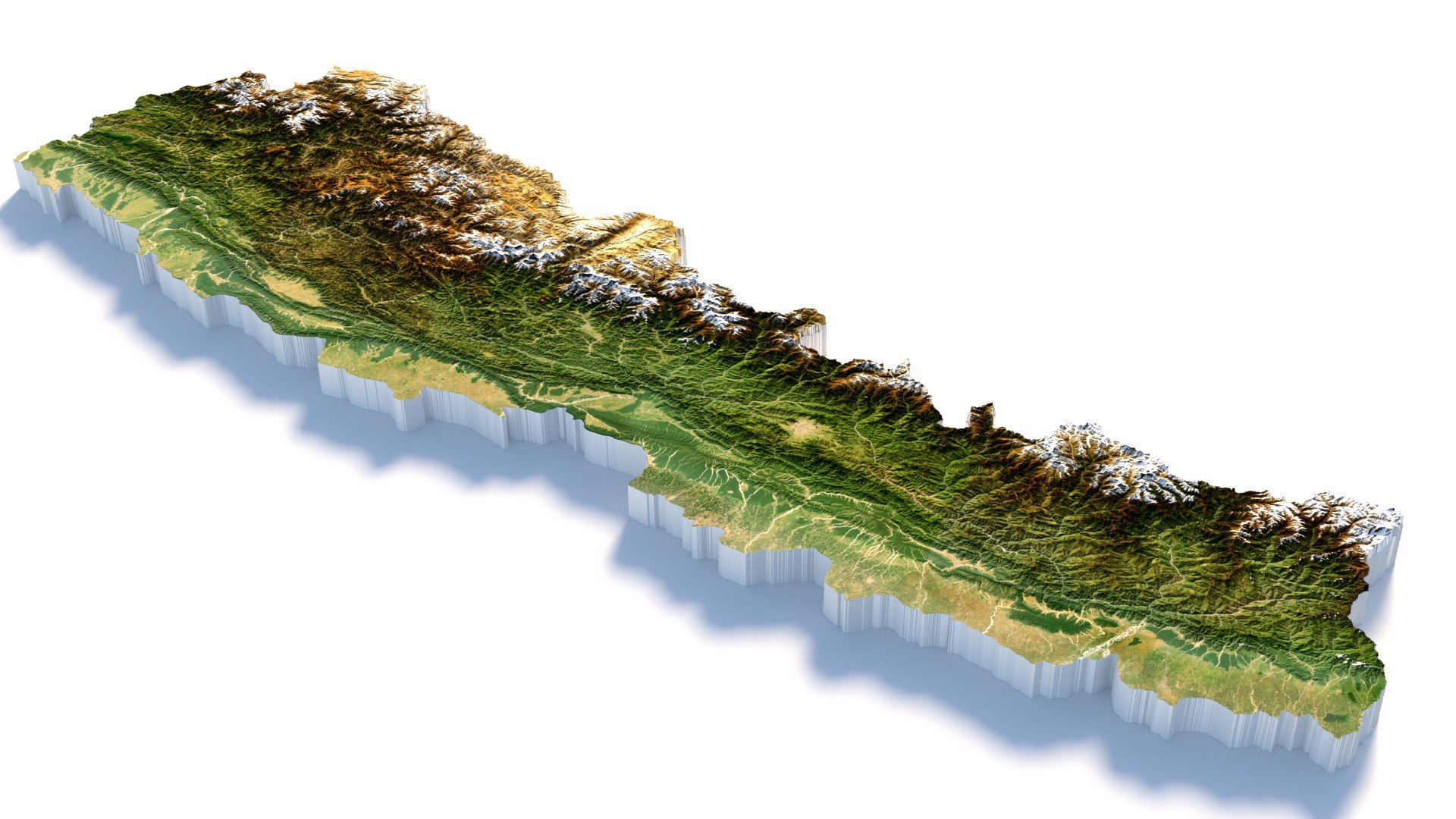 3D Nepal Terrain Map - TurboSquid 2336540