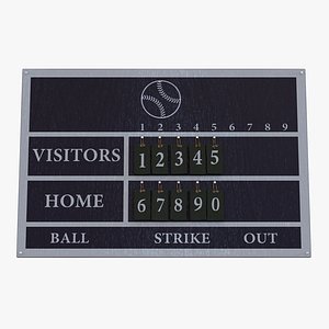 baseball scoreboard 2 3d model