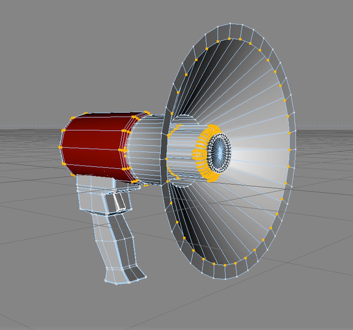 3d megaphone loudspeaker speaker model