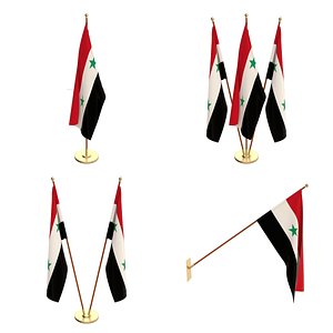 Syrien Flagge - Arabische Republik Syrien - animiert 3D-Modell $9 - .max  .fbx .obj - Free3D