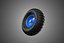 BLUE RIM RUBBER WHEEL TIRE TYRE HUB BEARING CART PNEUMATIC TREAD