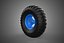 BLUE RIM RUBBER WHEEL TIRE TYRE HUB BEARING CART PNEUMATIC TREAD