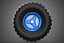 BLUE RIM RUBBER WHEEL TIRE TYRE HUB BEARING CART PNEUMATIC TREAD