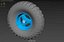 BLUE RIM RUBBER WHEEL TIRE TYRE HUB BEARING CART PNEUMATIC TREAD