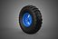 BLUE RIM RUBBER WHEEL TIRE TYRE HUB BEARING CART PNEUMATIC TREAD